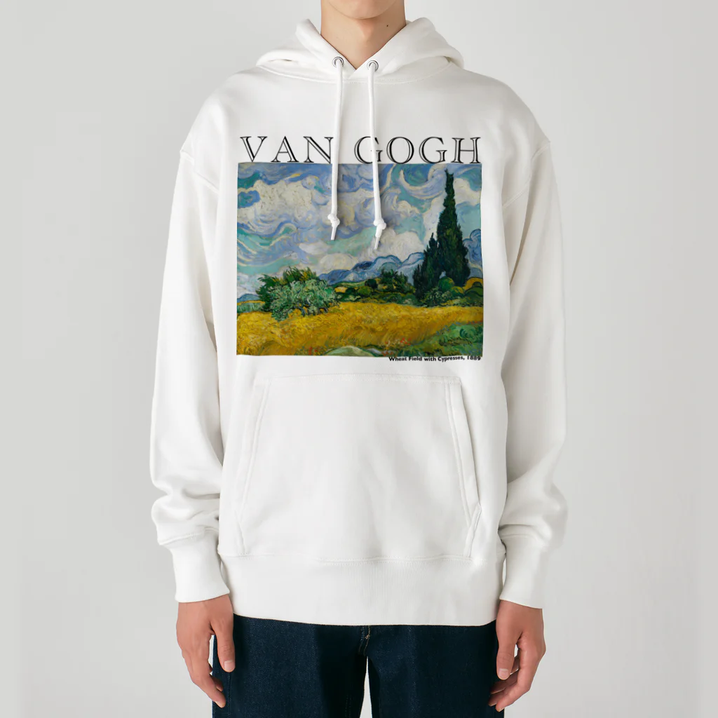 MUGEN ARTのゴッホ　糸杉のある麦畑　Wheat Field with Cypresses Heavyweight Hoodie