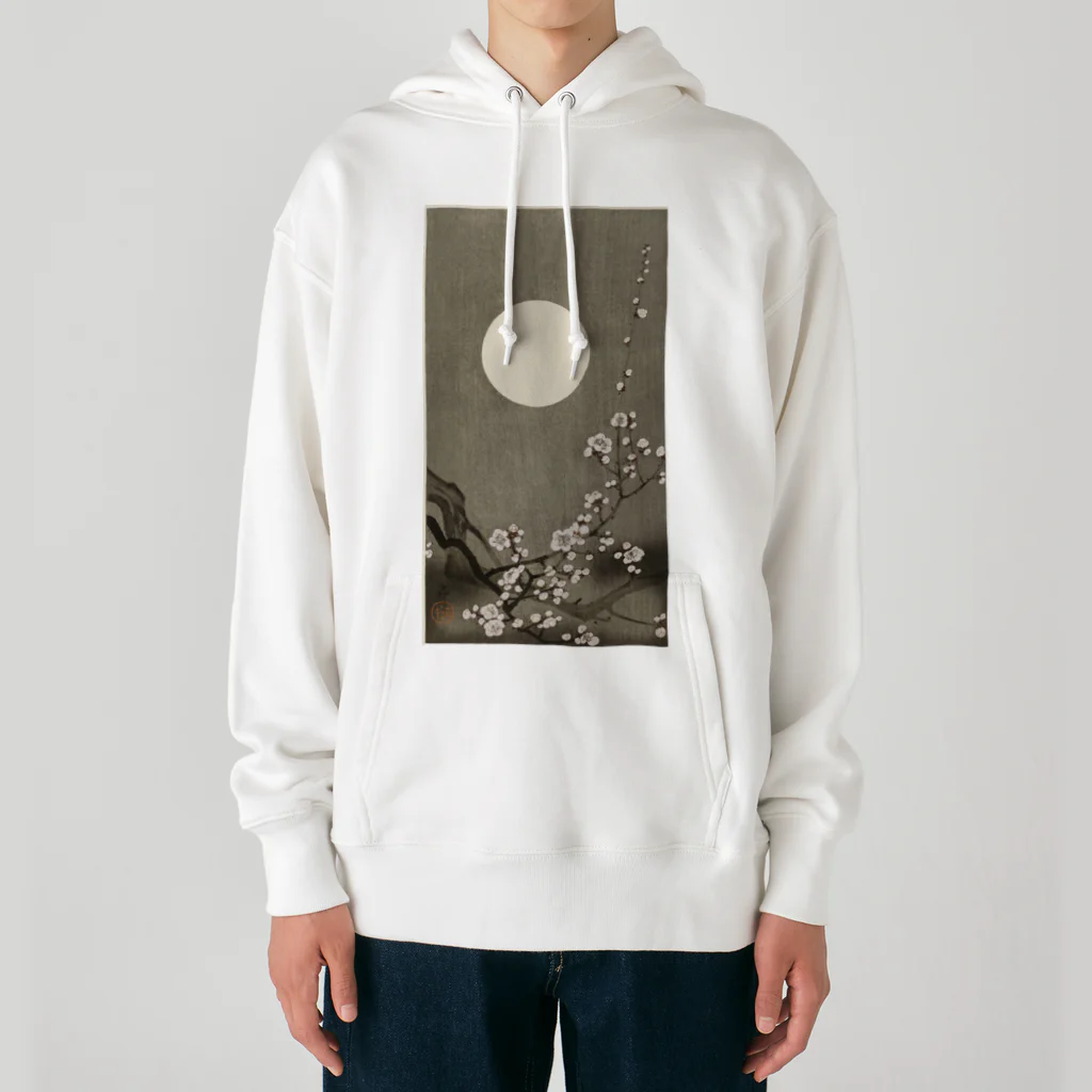 MUGEN ARTの小原古邨　満月に咲く梅の花　Ohara Koson / Blooming plum blossom at full moon  Heavyweight Hoodie