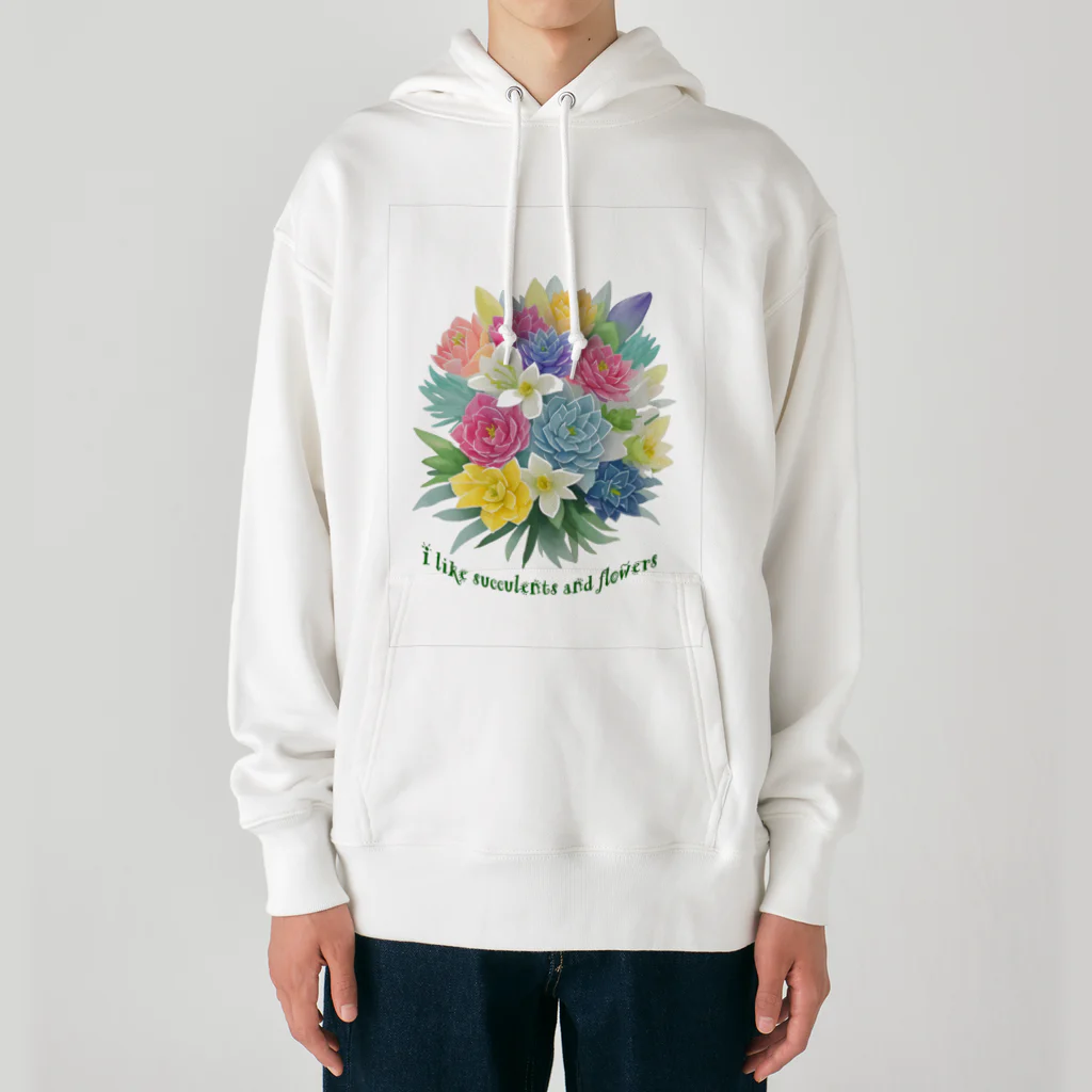 saayaan＠succulent_artistの多肉植物店のクールな女性店員　 Heavyweight Hoodie