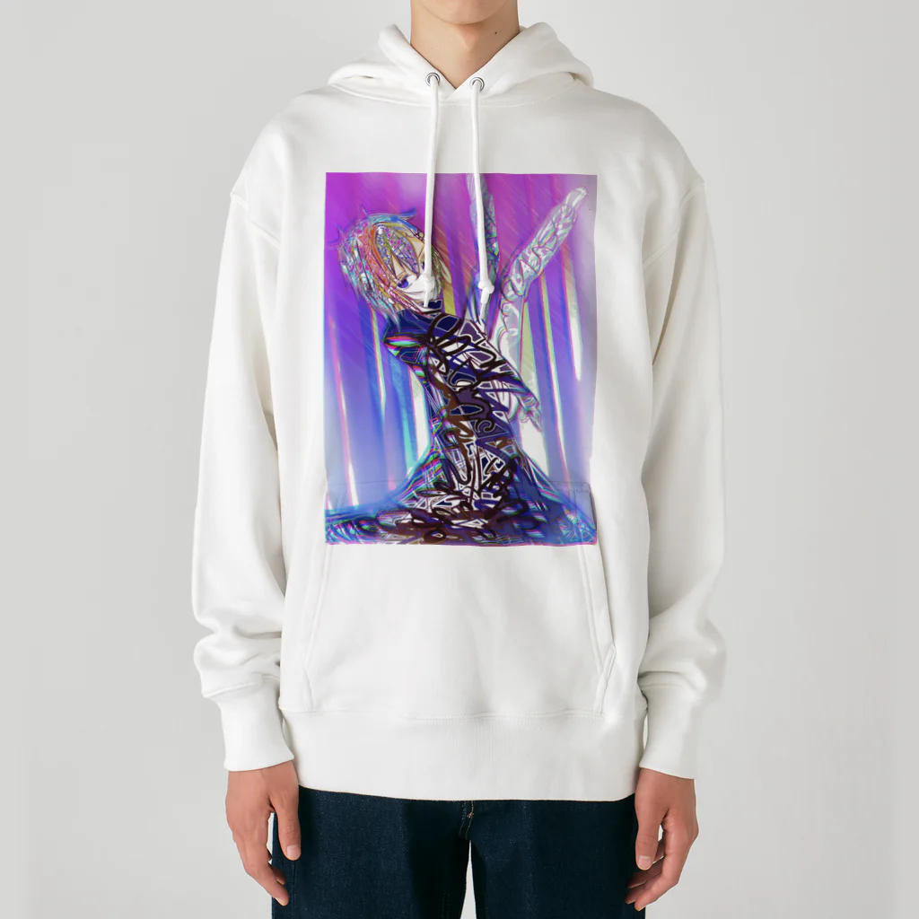 銀海りきる🦎🎨のステンドグラス風男の子（銀） Heavyweight Hoodie