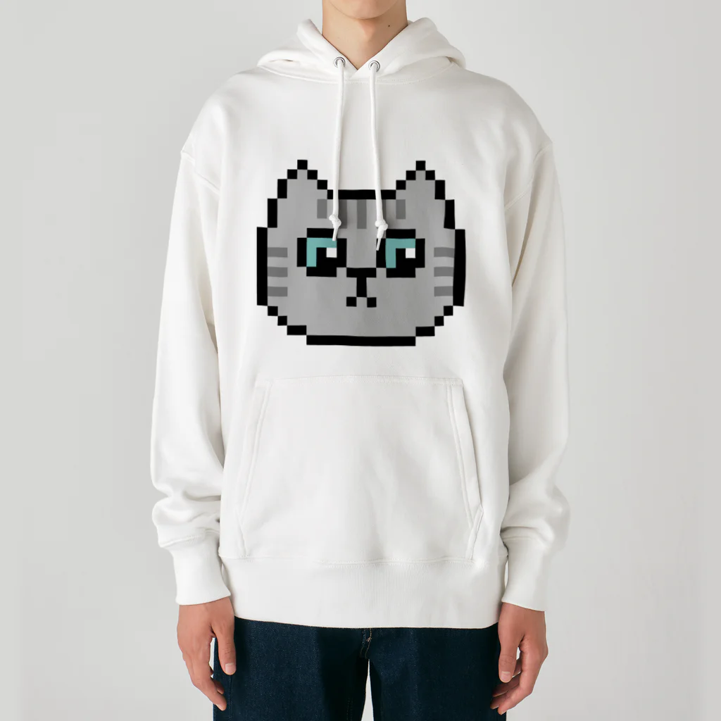 やきぱんのドット絵のねこ（サバトラ） Heavyweight Hoodie