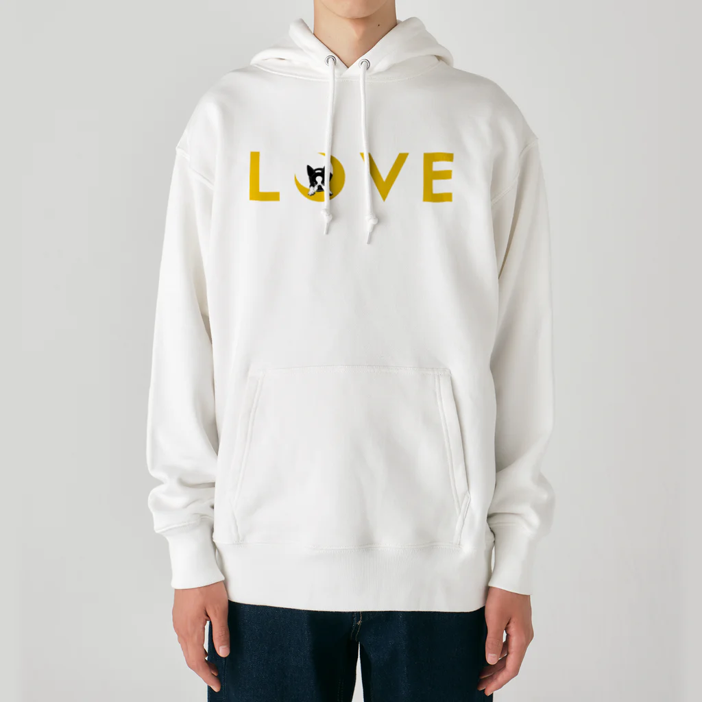 コチ(ボストンテリア)のボストンテリア(月LOVE)[v2.8k] Heavyweight Hoodie