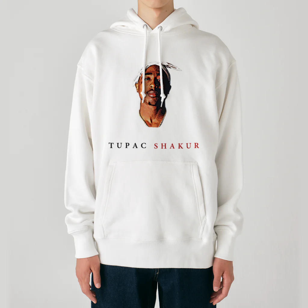 AMBITIOの2PAC TUPAC SHAKUR FACE イラストデザイン ヘビーウェイトパーカー