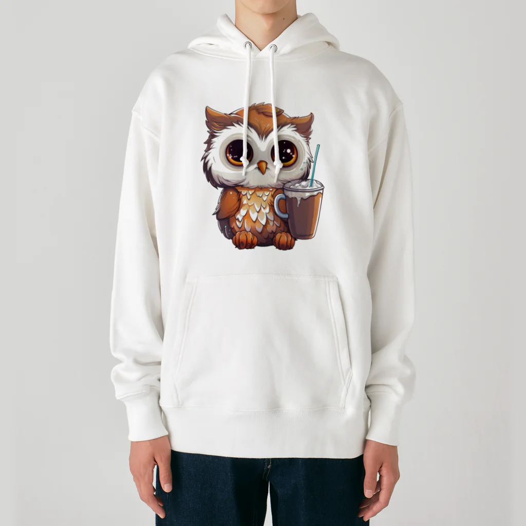 Vasetti_pressのフクロウとコーヒー Heavyweight Hoodie