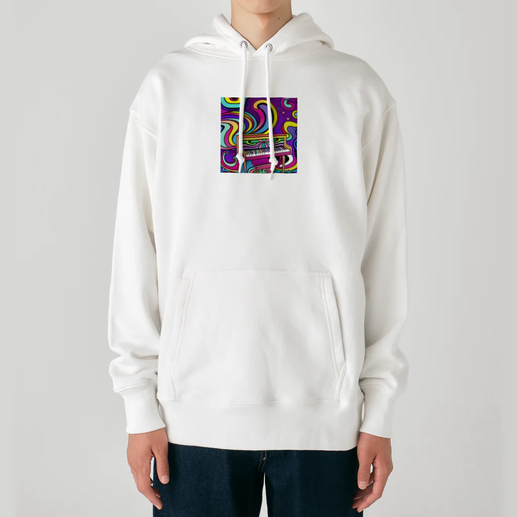 stugio_kの鮮やかなピアノ柄 Heavyweight Hoodie