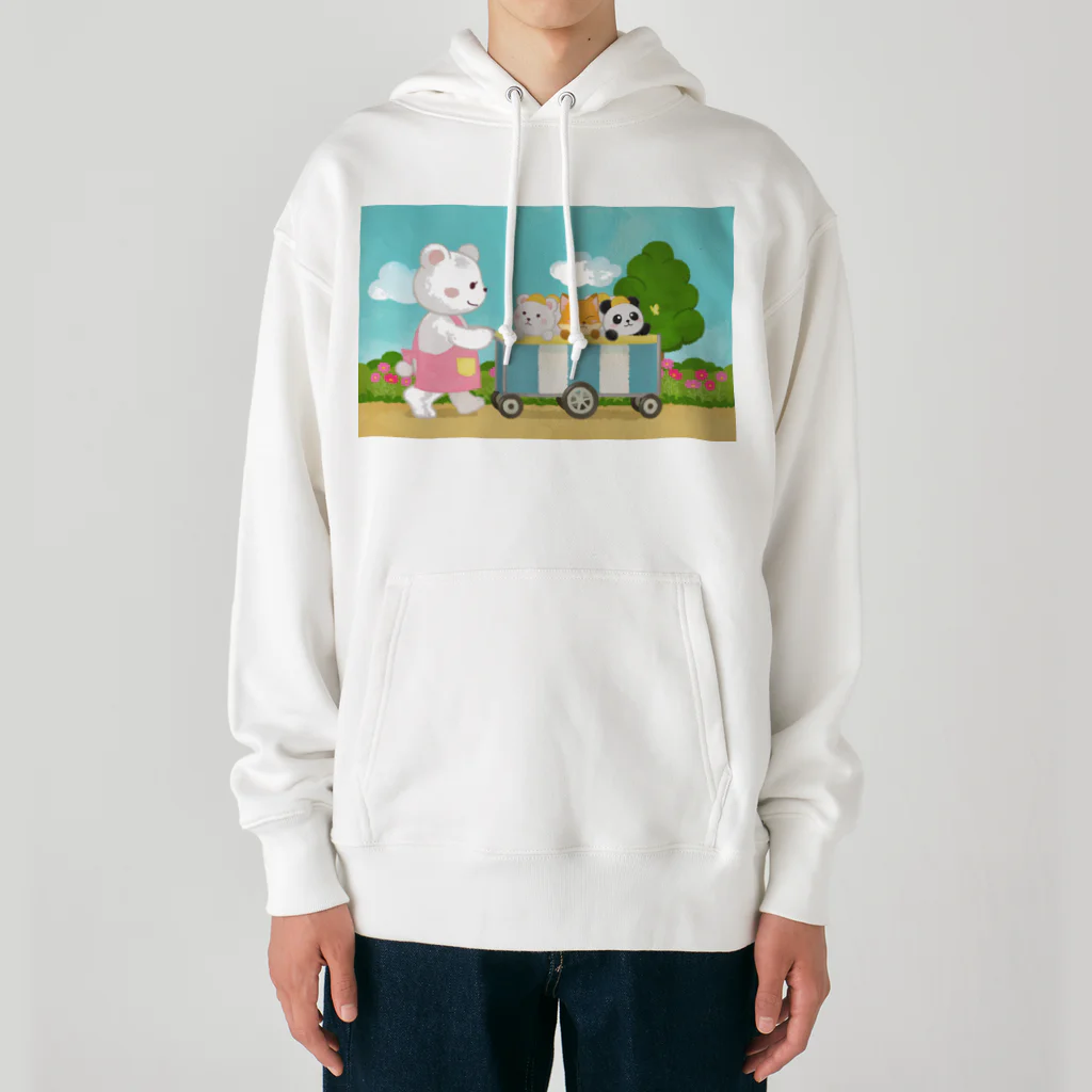 アプリコワークスのくまちゃん・みんなでお散歩 Heavyweight Hoodie