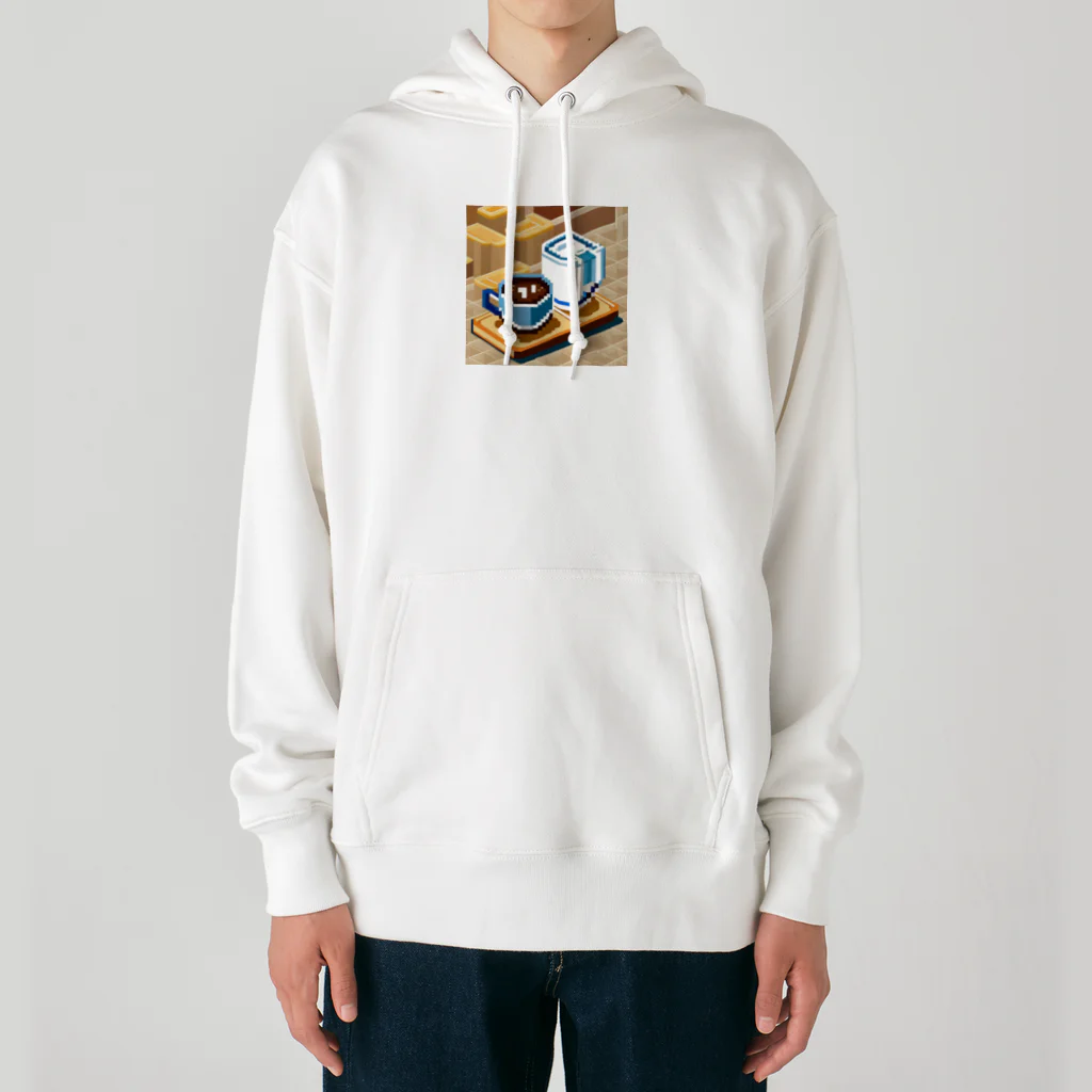 cunissaのドット絵コーヒーと電気ポット Heavyweight Hoodie