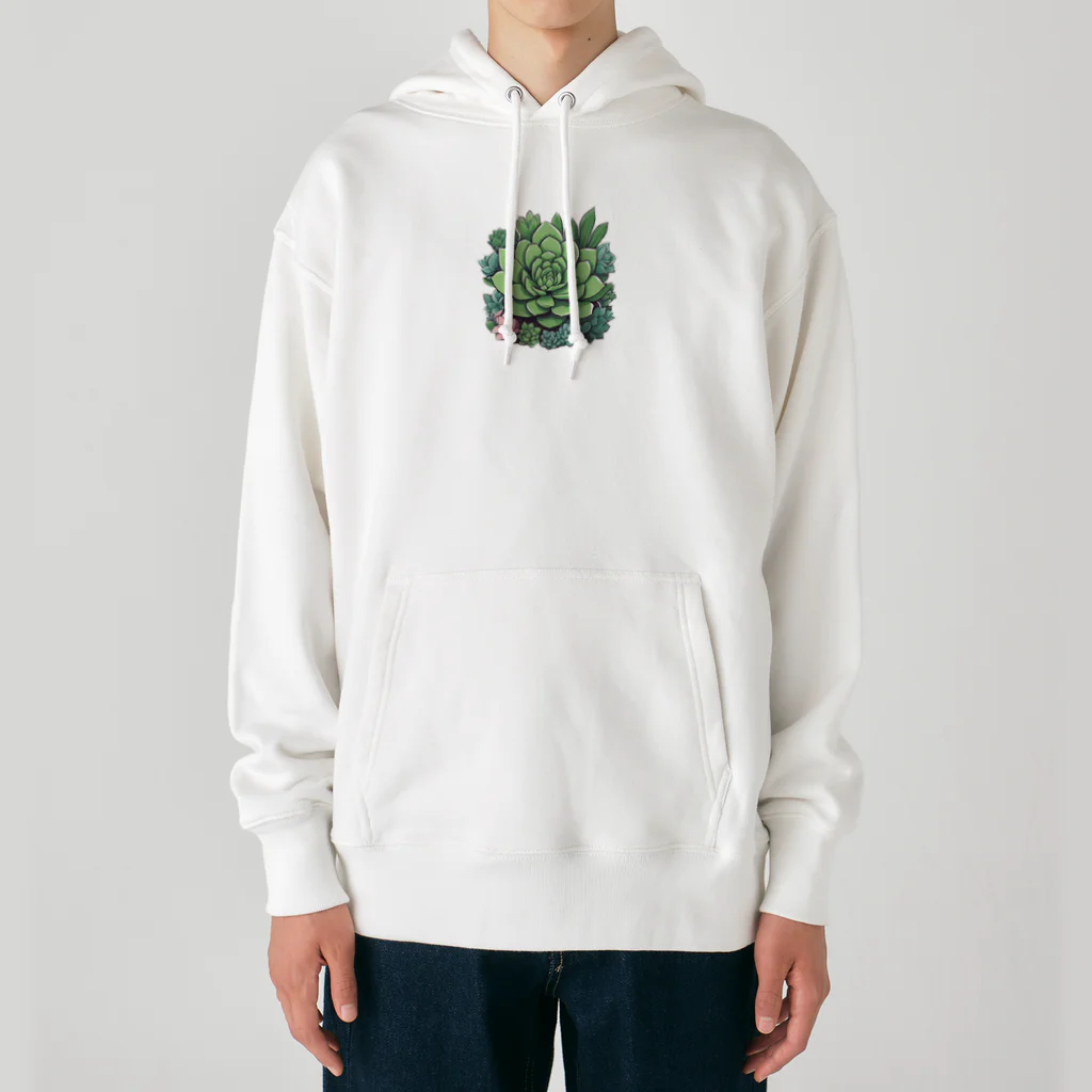 green artist のプランツパラダイス多肉 Heavyweight Hoodie