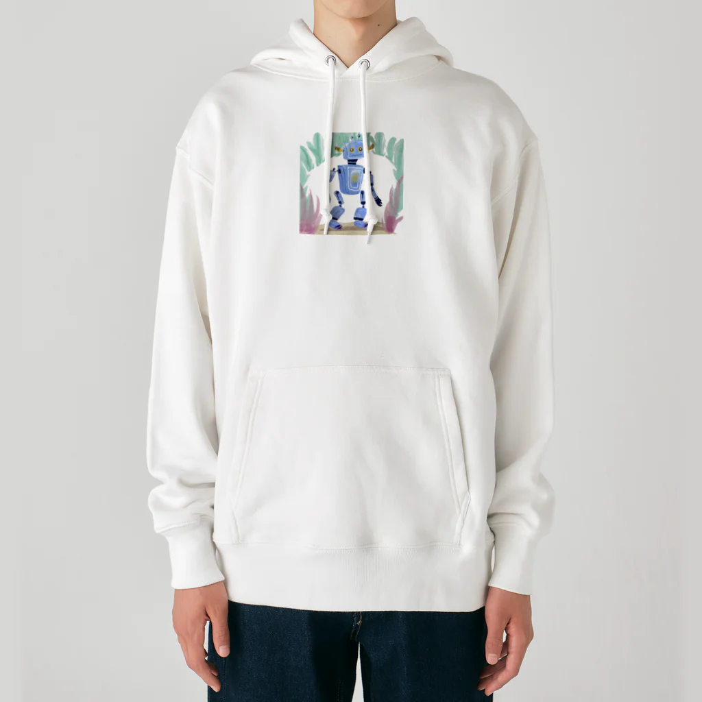 オリジナルショップのかわいいロボット Heavyweight Hoodie