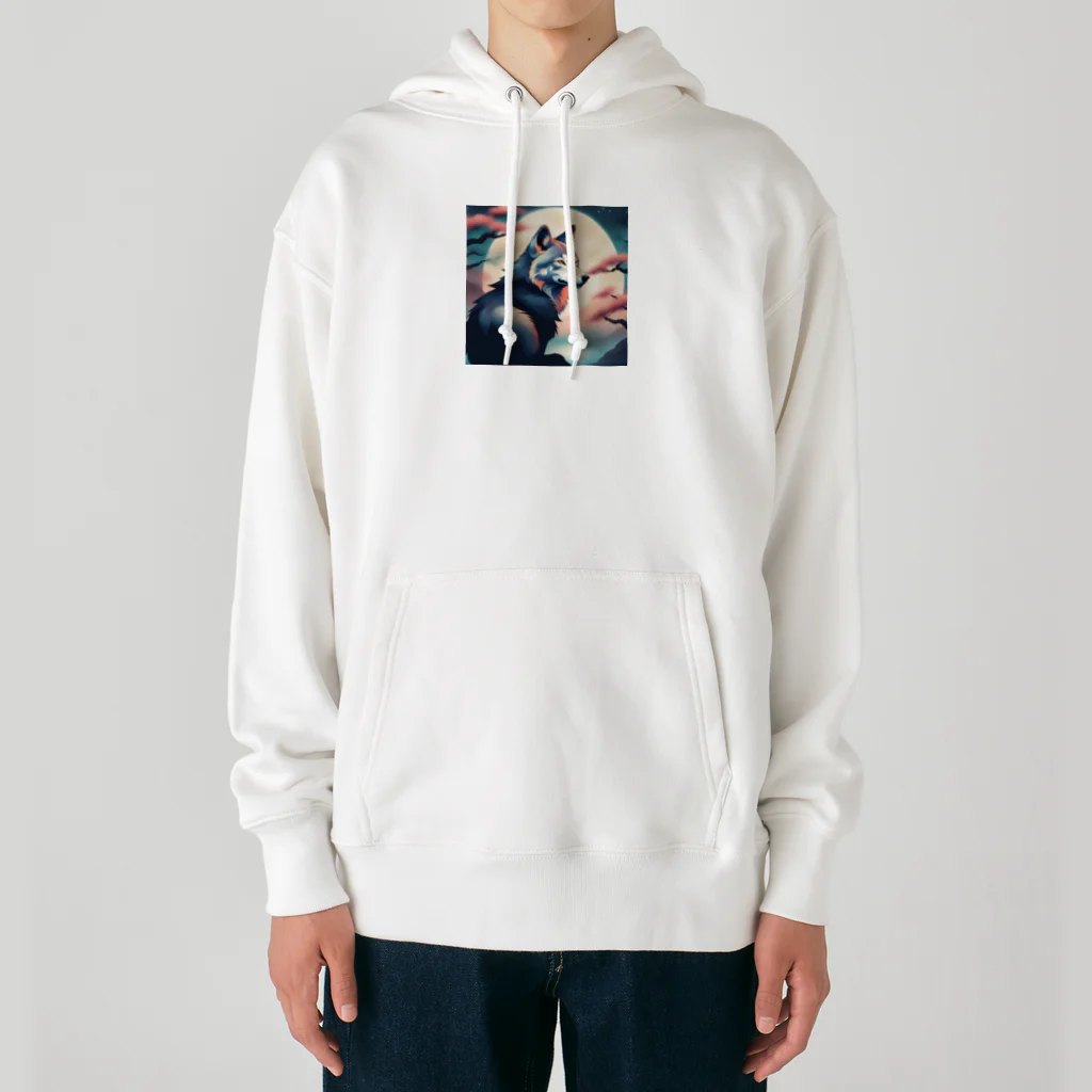 norizoouのナイトウルフ Heavyweight Hoodie