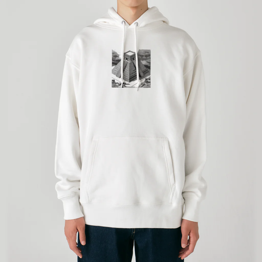 YoMiTの 有名な観光スポットイメージ画像：チチェン・イッツァ（メキシコ） Heavyweight Hoodie