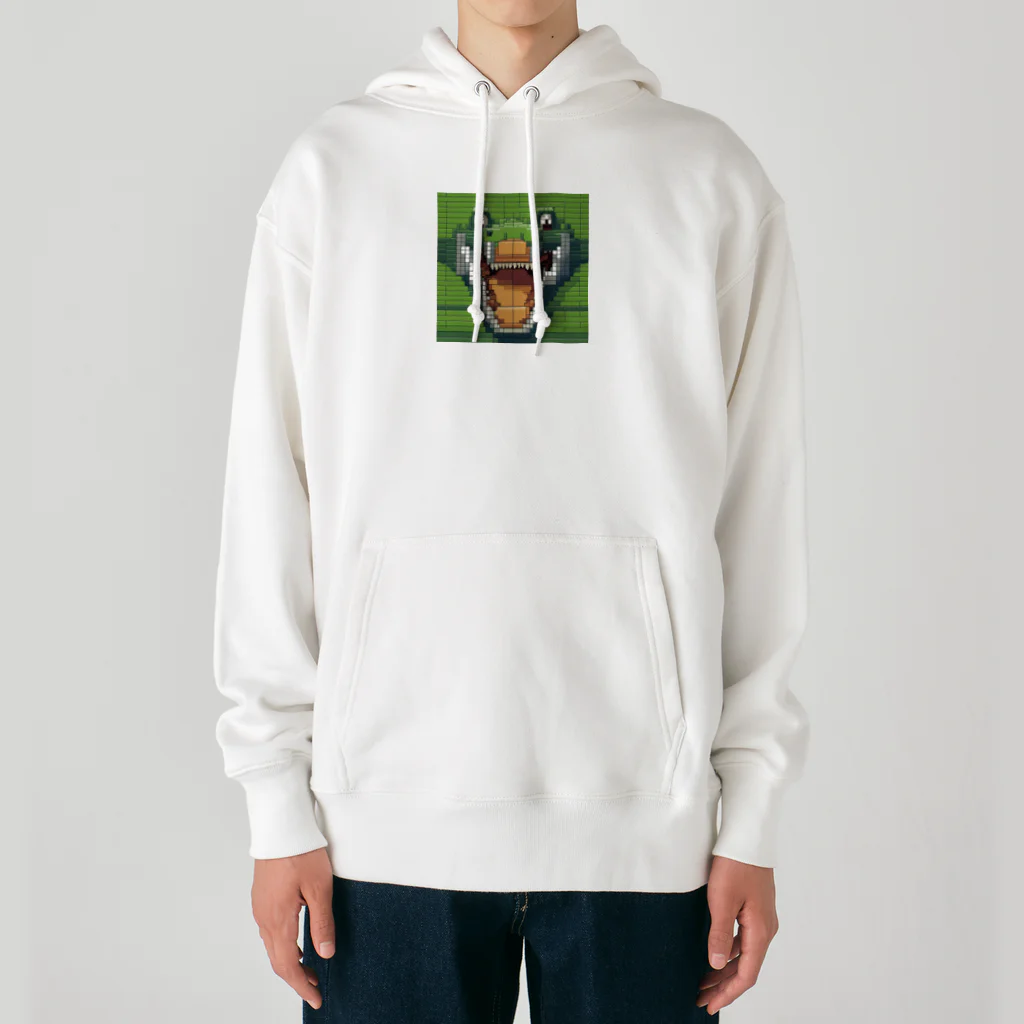 wonderful-lifeのピクセルで描かれたクールなワニ Heavyweight Hoodie