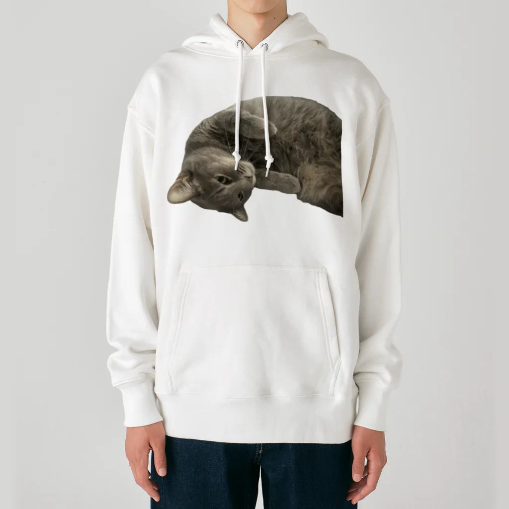 グレージュ猫ロッタン🐈‍⬛のロッタンのリラックスタイム Heavyweight Hoodie