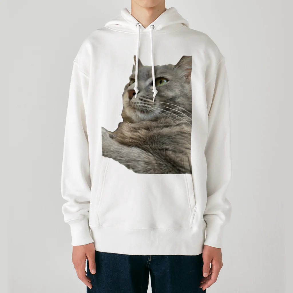 グレージュ猫ロッタン🐈‍⬛の緊張ロッタン Heavyweight Hoodie