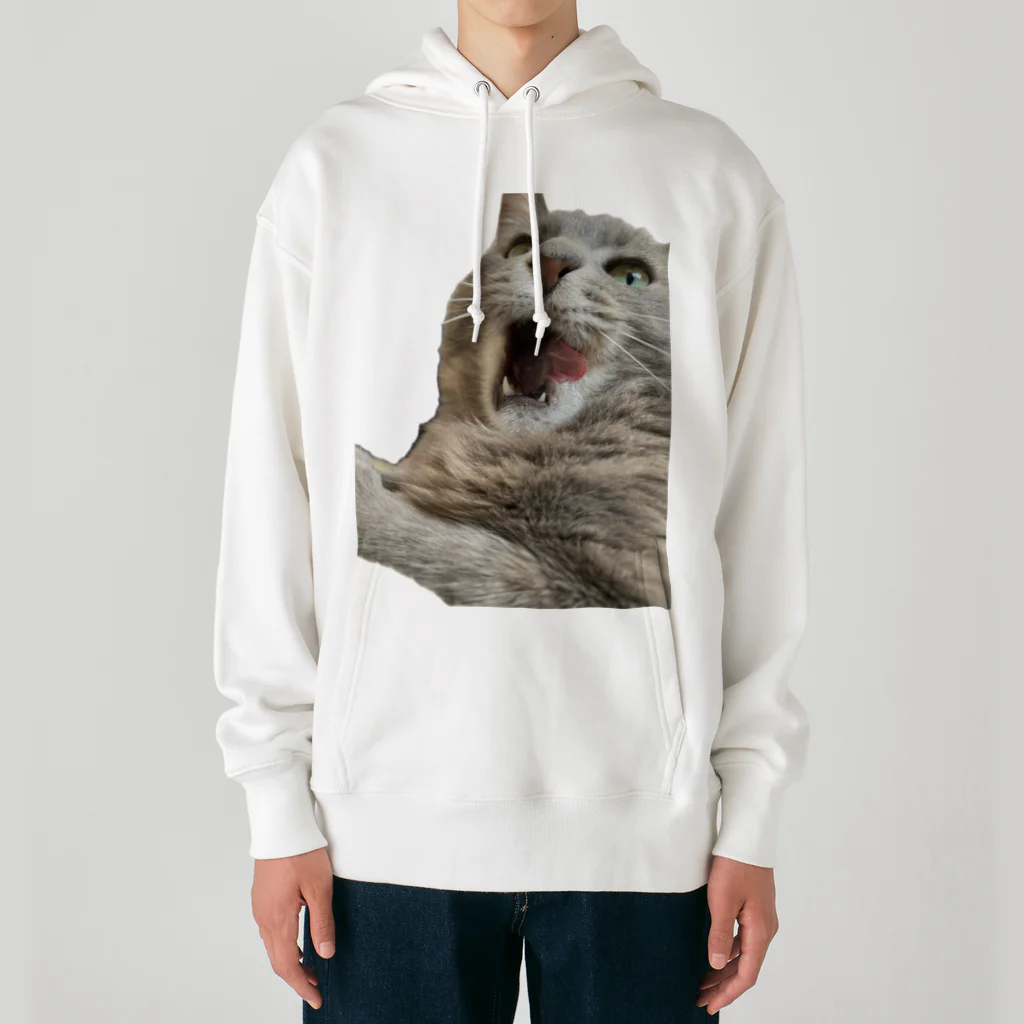 グレージュ猫ロッタン🐈‍⬛のあくびロッタン Heavyweight Hoodie