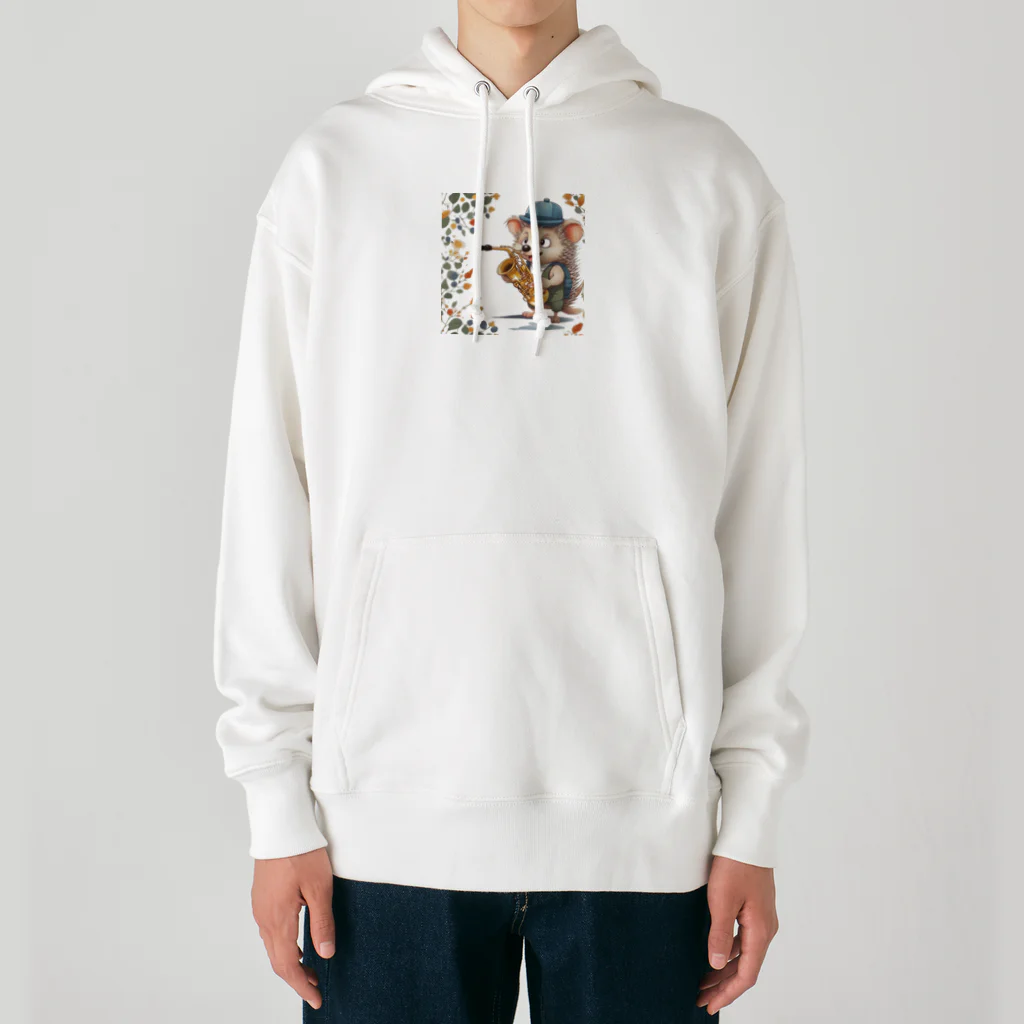 moriugのサックスハリネズミ Heavyweight Hoodie