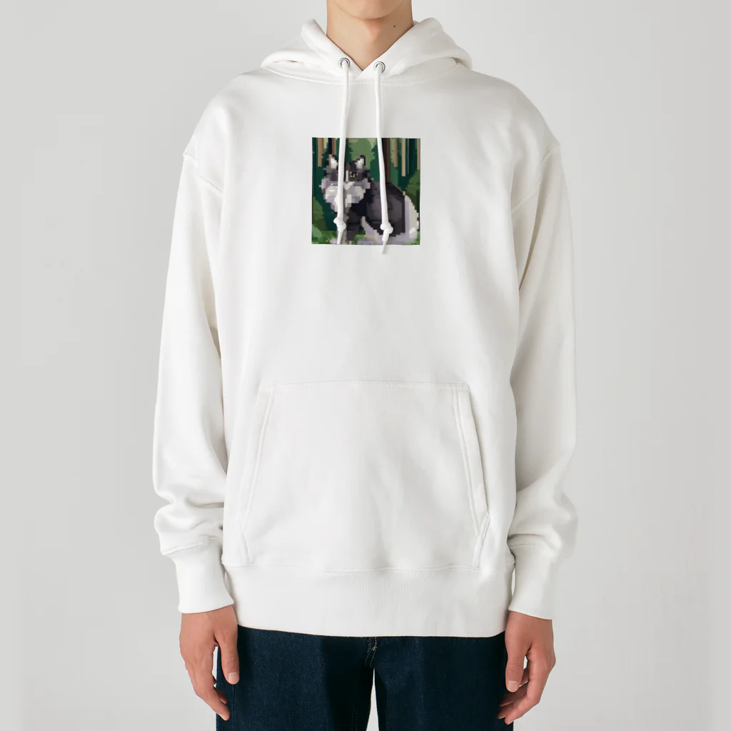 kindonesiaのドット絵のアメリカンショートヘア Heavyweight Hoodie