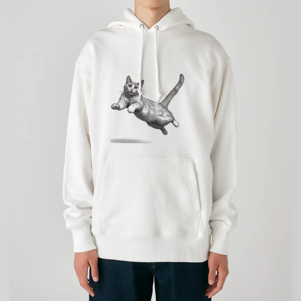 Shop Quonの跳ね猫 Heavyweight Hoodie