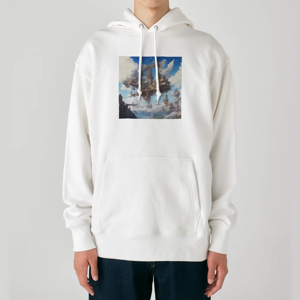 SetsunaAIの空に浮かぶ島のファンタジーグッズ Heavyweight Hoodie