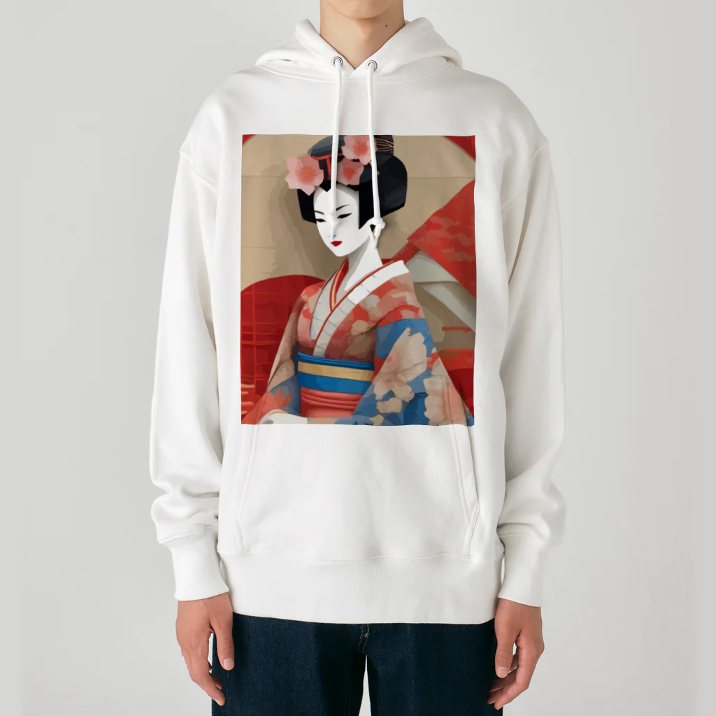 wawomotsuのJapanese Courtesan Bloom Tee ”Geisha” ヘビーウェイトパーカー