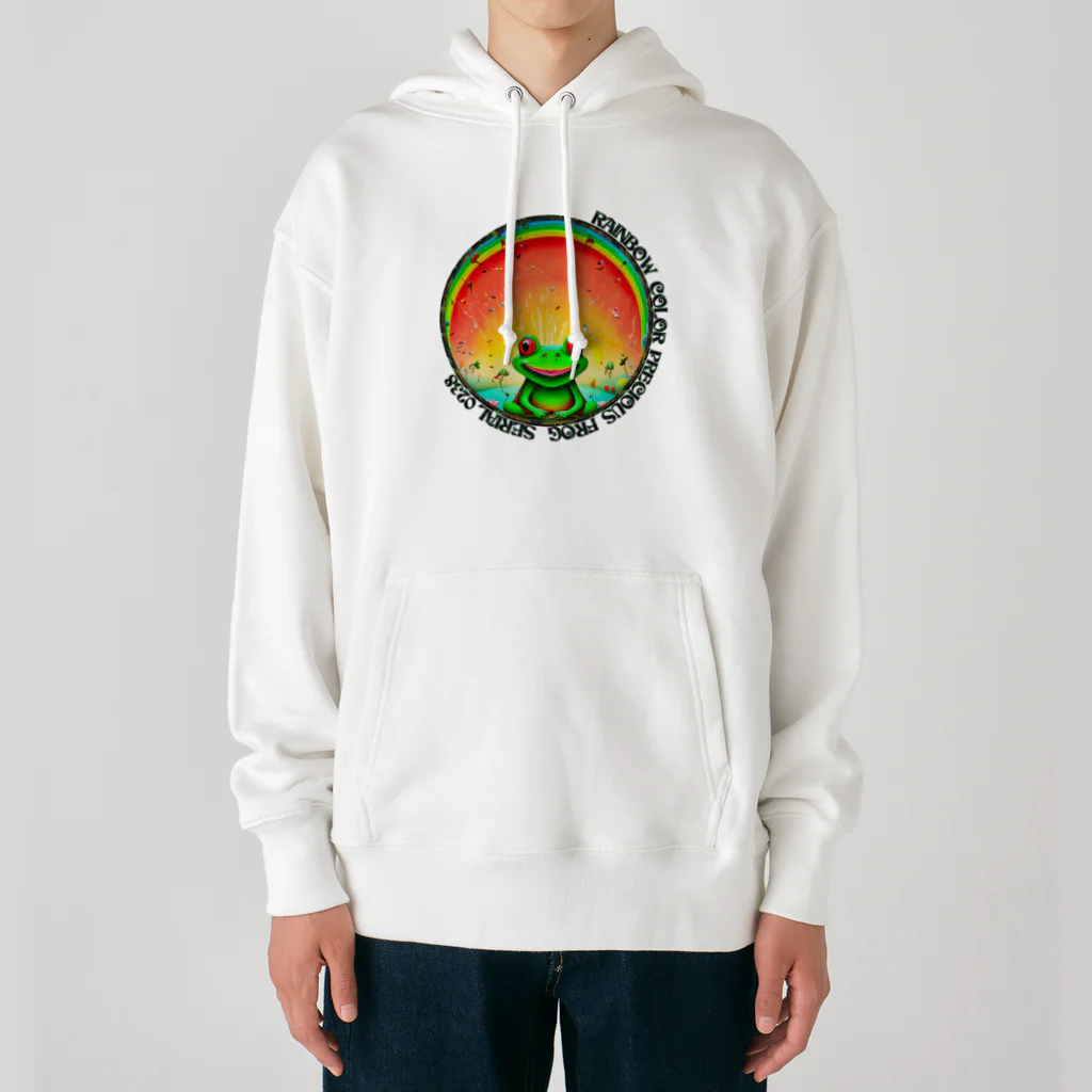 nanohana-kiiroの虹色宝ガエル-0238-2 Heavyweight Hoodie