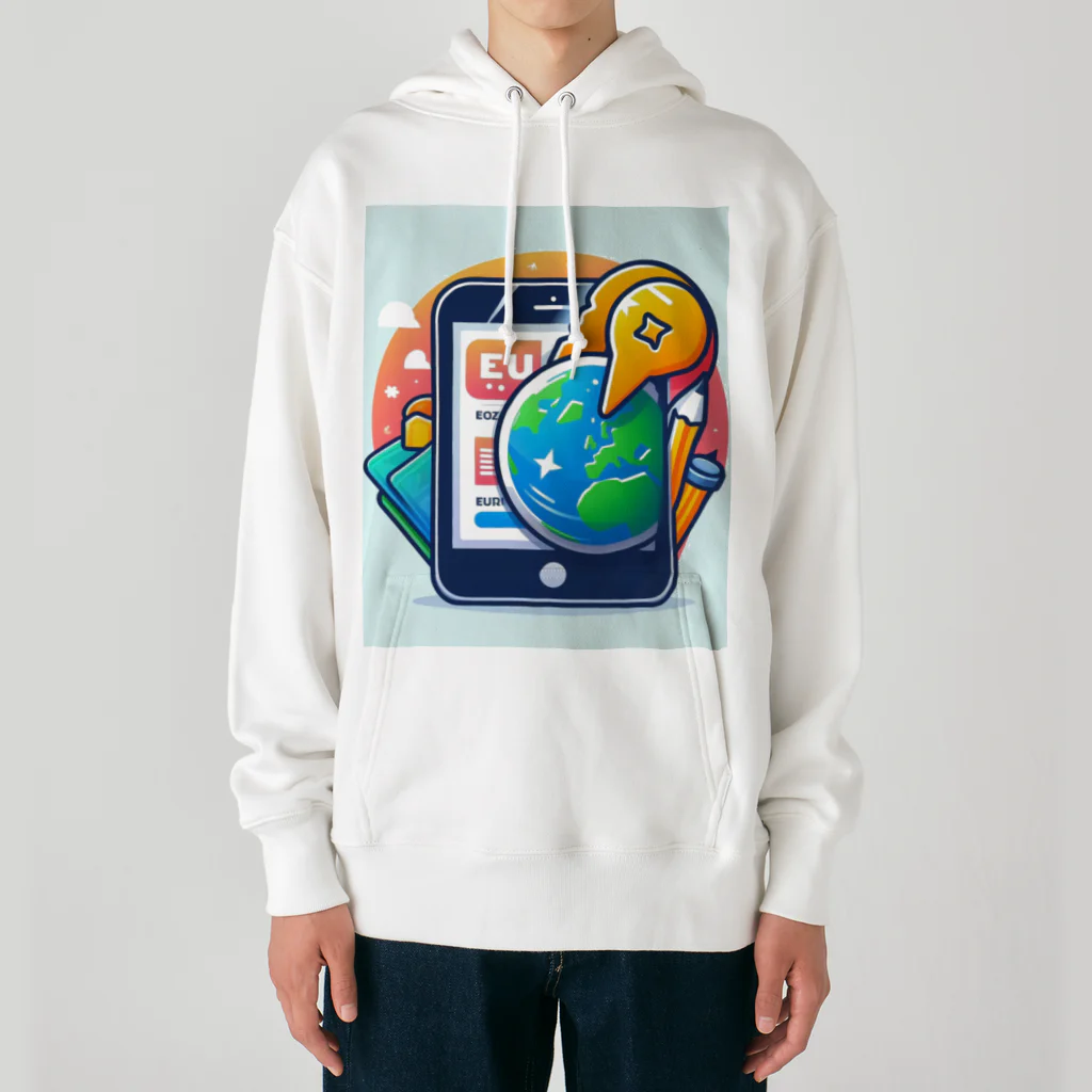 ワンダーワールド・ワンストップのスマホとユニークなキャラクター Heavyweight Hoodie