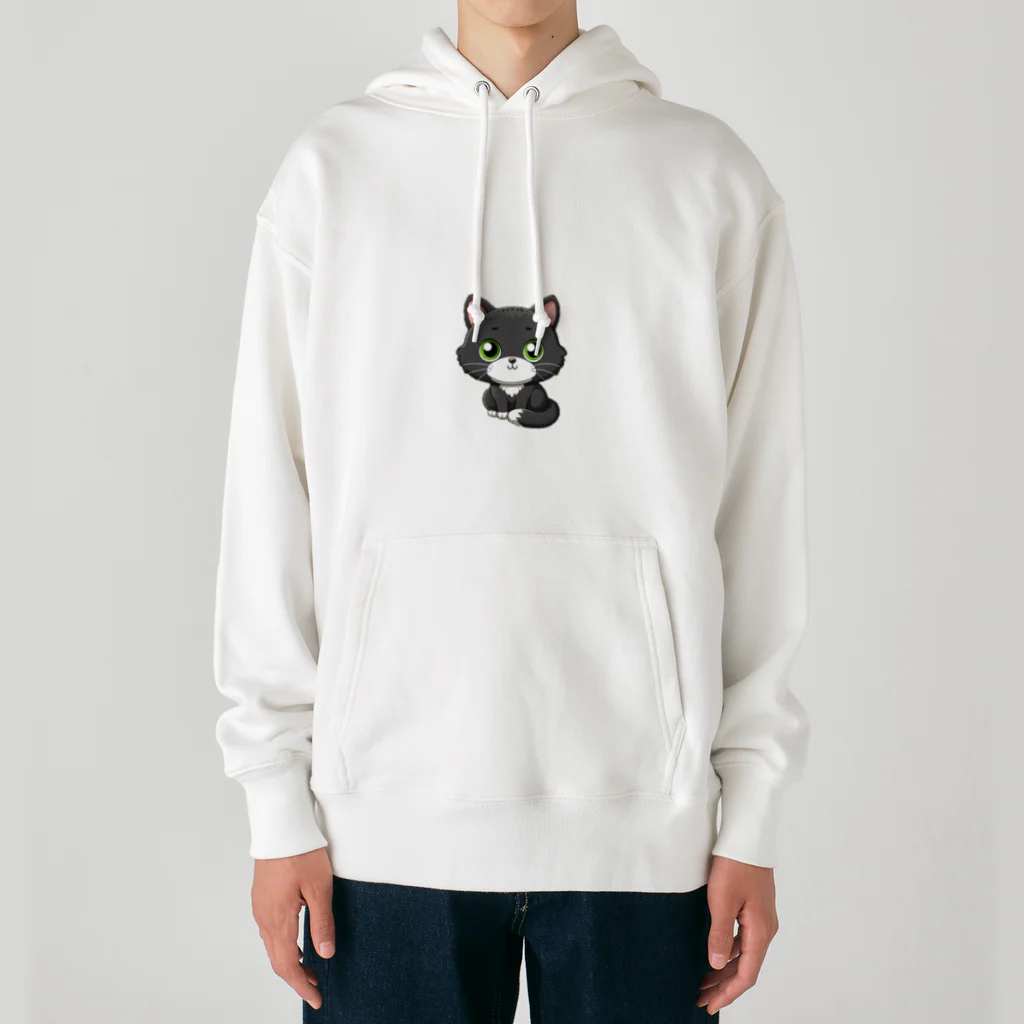 にゃんたれのグレーマーブル・ハチワレ仔猫コレクション Heavyweight Hoodie