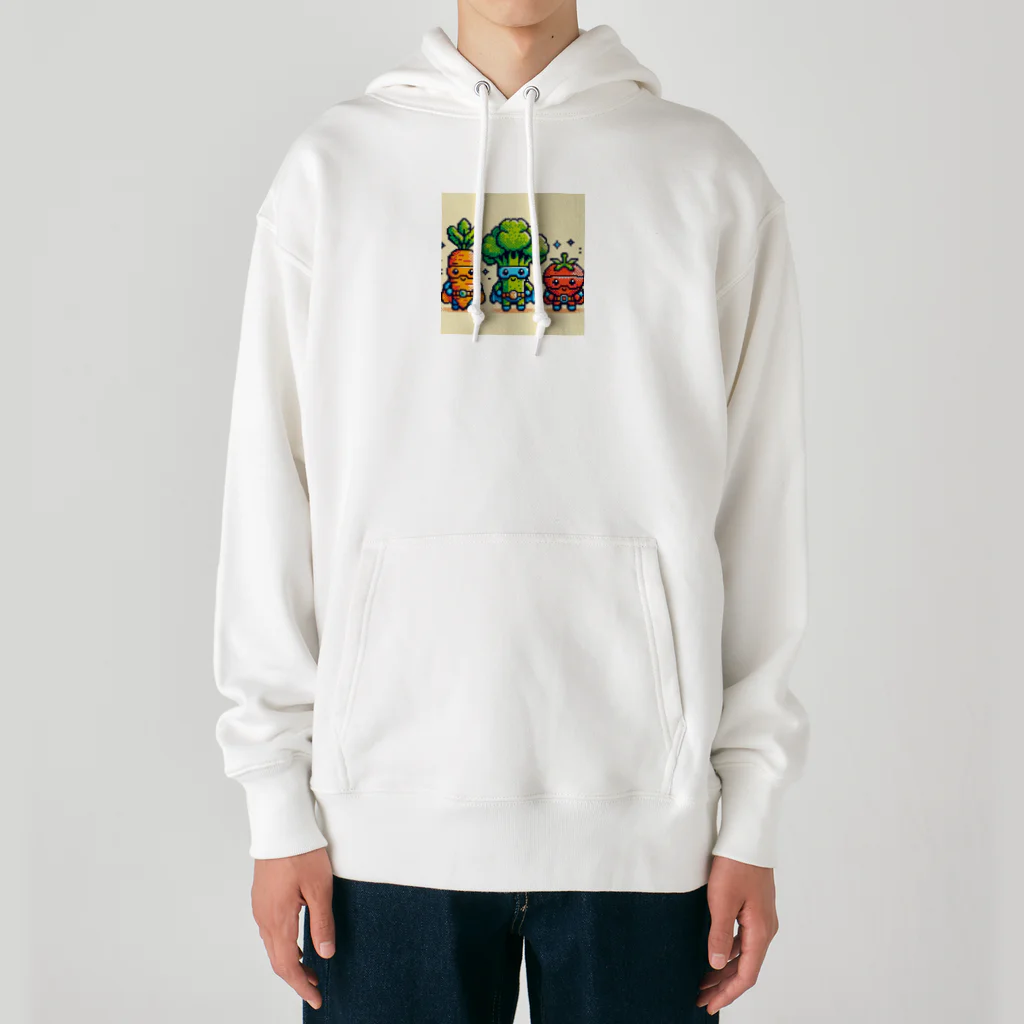 ワワジジドットクラブのドットヒーローになる野菜達A Heavyweight Hoodie