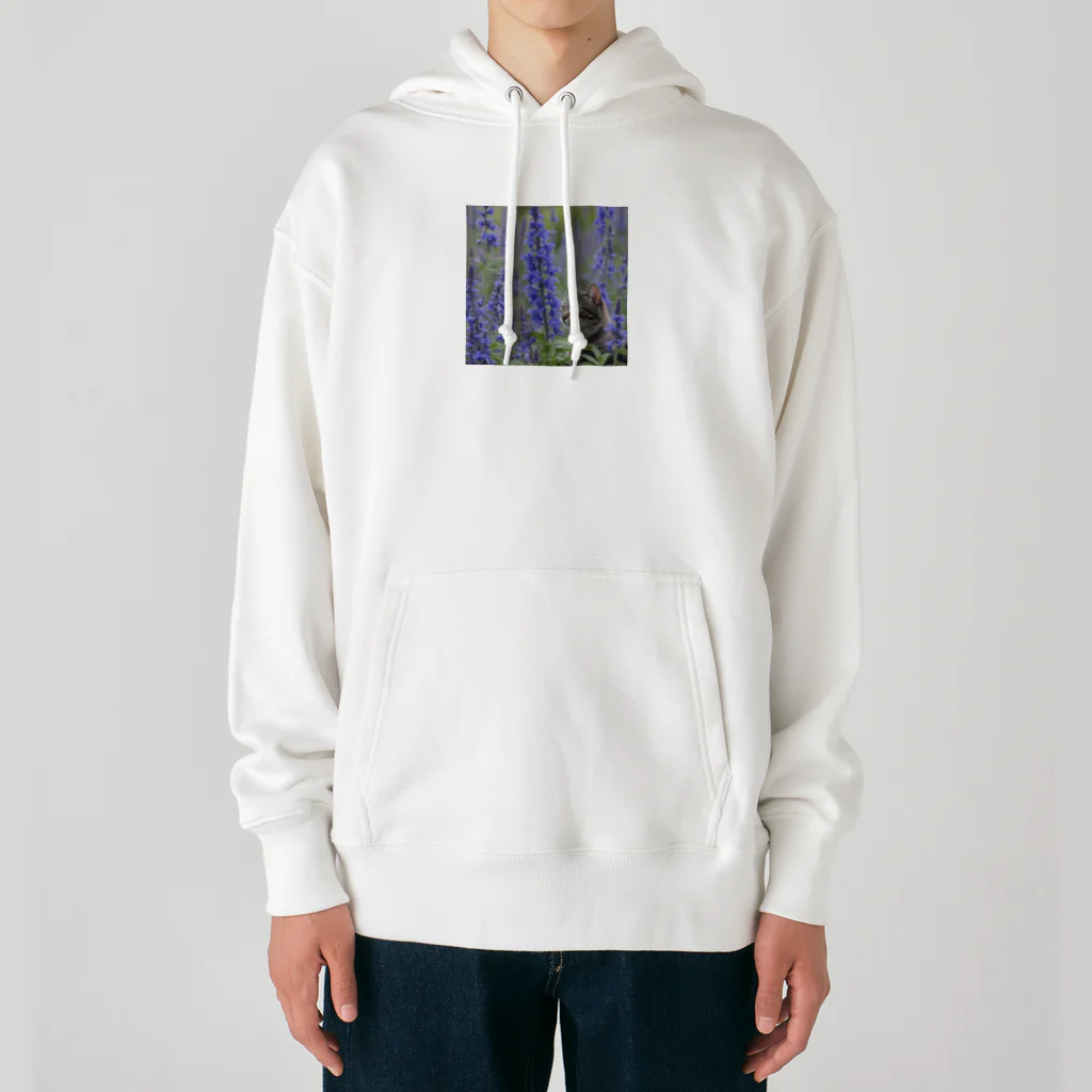 capcat1919のラベンダー猫 Heavyweight Hoodie