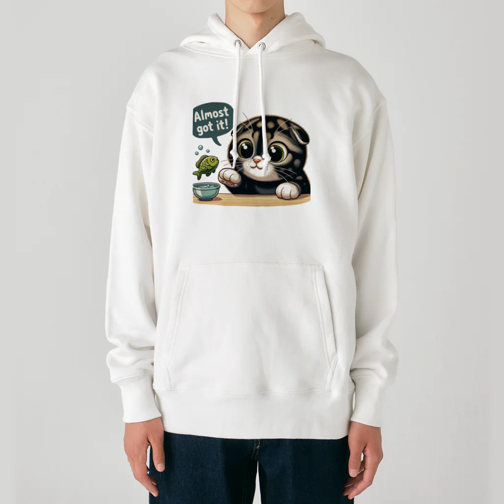 amakanaのまる耳ねこのほっこり時間 Heavyweight Hoodie