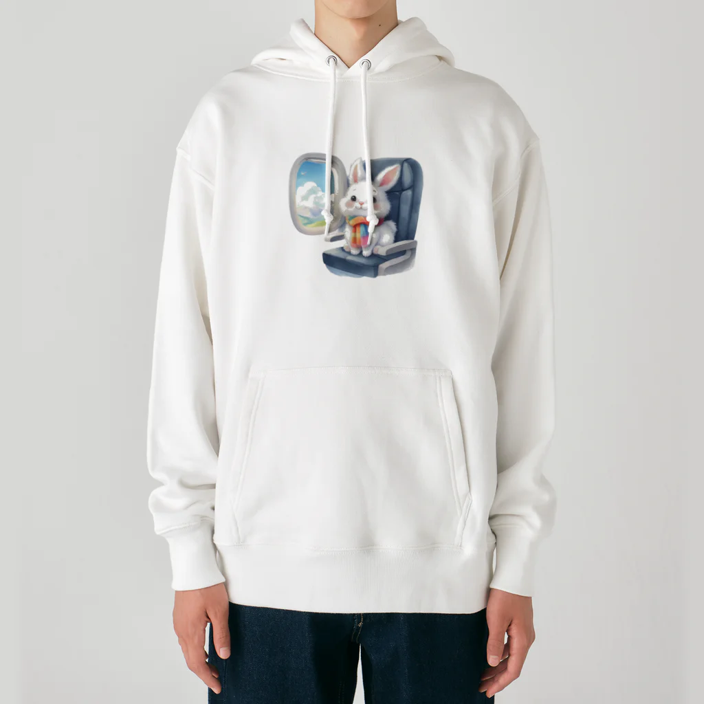 Shiba_IncのSitting rabbit（座るウサギ） Heavyweight Hoodie