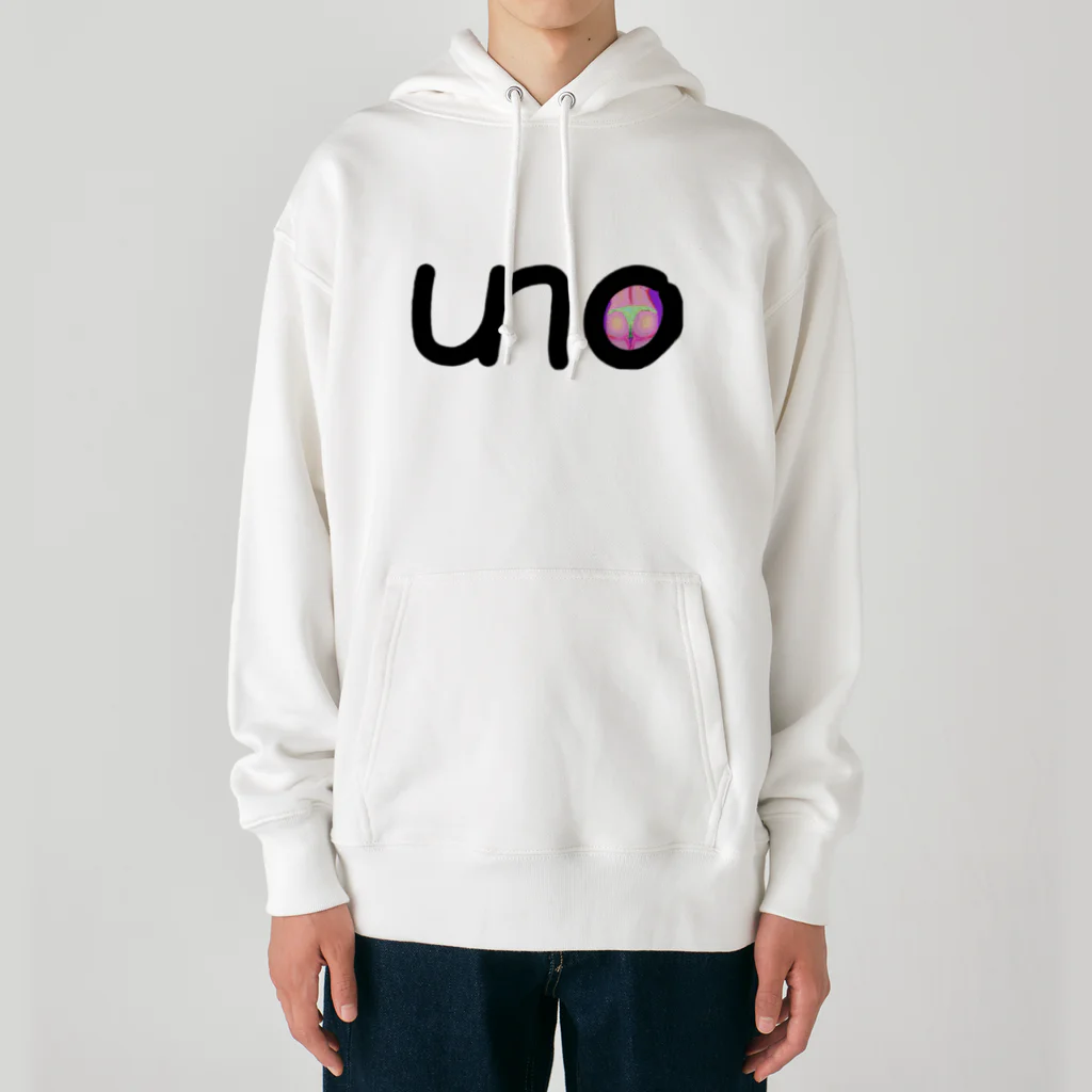 unoのUNOロゴ×ドットビキニヒップ Heavyweight Hoodie