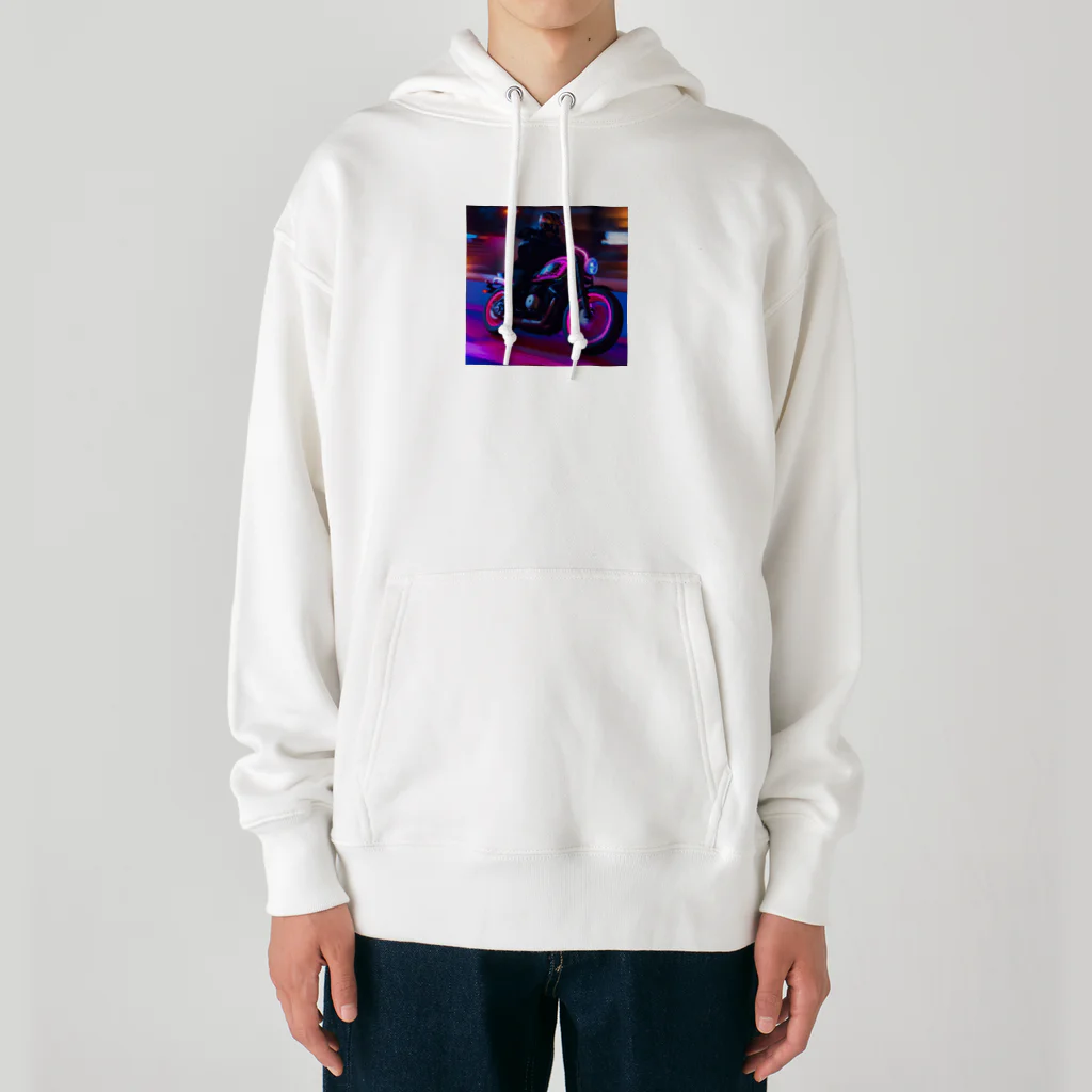 MaSaRuのバイクのイラストグッズ Heavyweight Hoodie