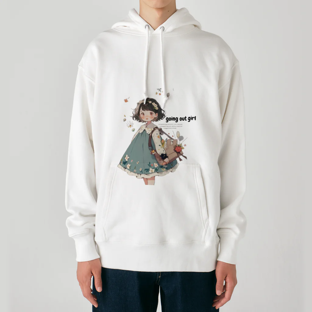 piyotanpiのgoing out girl Heavyweight Hoodie