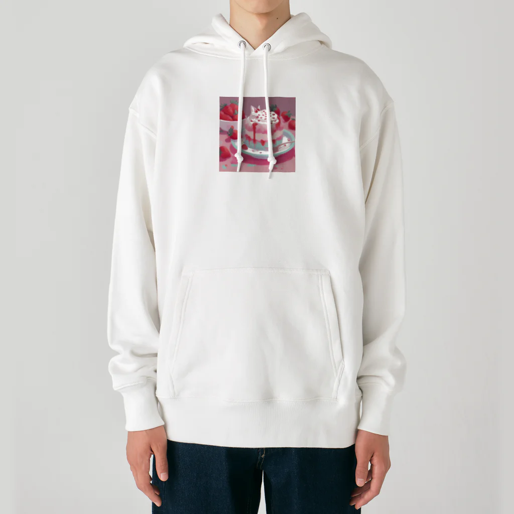 uchakyumaのいちごケーキにネコ Heavyweight Hoodie