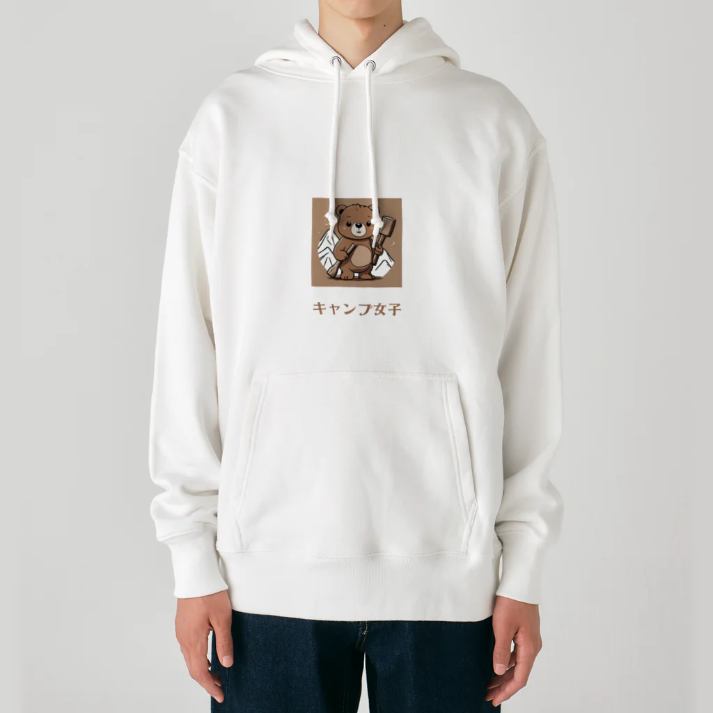 PORUPORU789の薪割りくまちゃん Heavyweight Hoodie