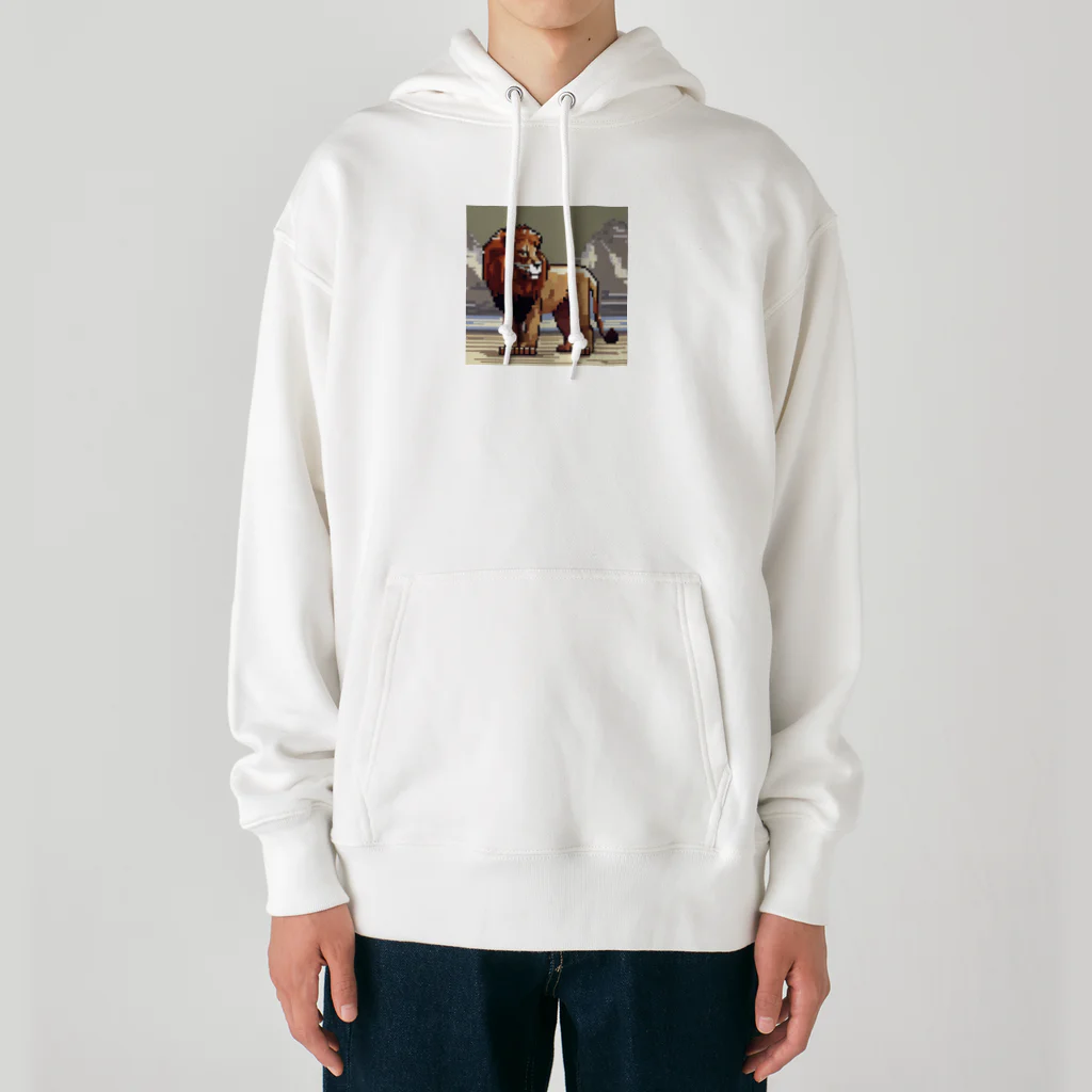 テフラんずのドット絵のライオン Heavyweight Hoodie