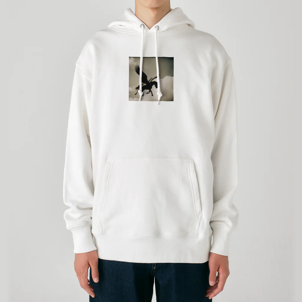 BaobabQuokkaの逆光ペガサス Heavyweight Hoodie