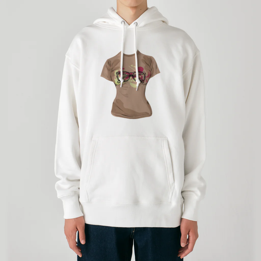 ファンシーTシャツ屋の水玉メガネ柄シャツ Heavyweight Hoodie