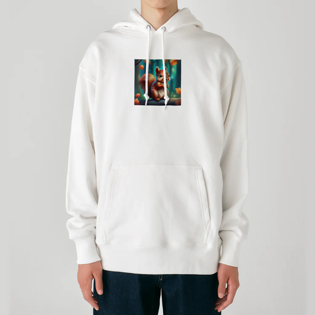 emi0215の可愛いリスのイラストグッズ Heavyweight Hoodie