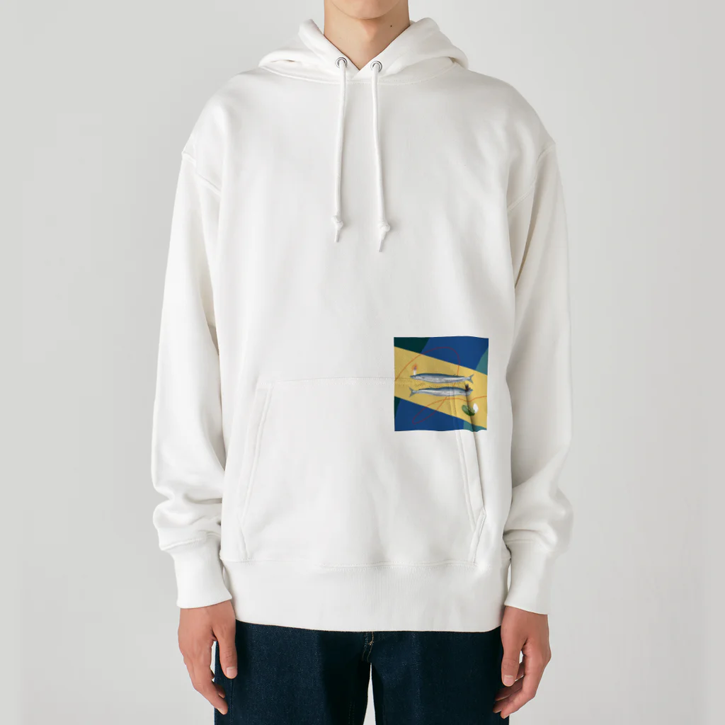 にゃんこのさかなのサンマ Heavyweight Hoodie