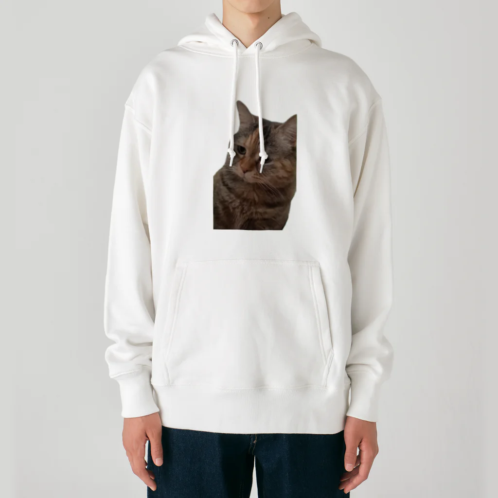 猫ミームグッズの【猫ミーム】叱られる猫 Heavyweight Hoodie