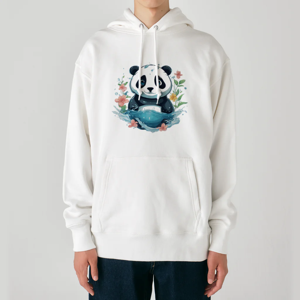 waterpandaの水中のパンダ Heavyweight Hoodie