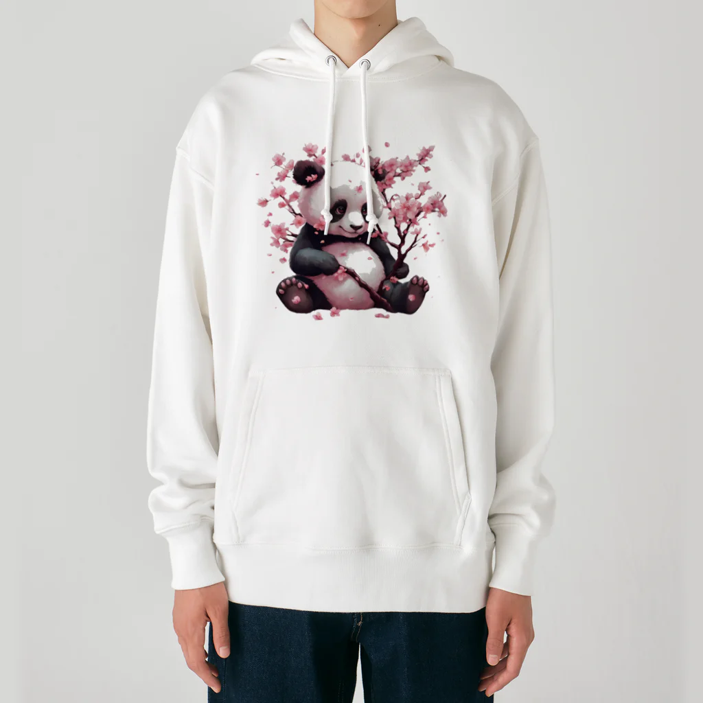 waterpandaのパンダと桜 Heavyweight Hoodie