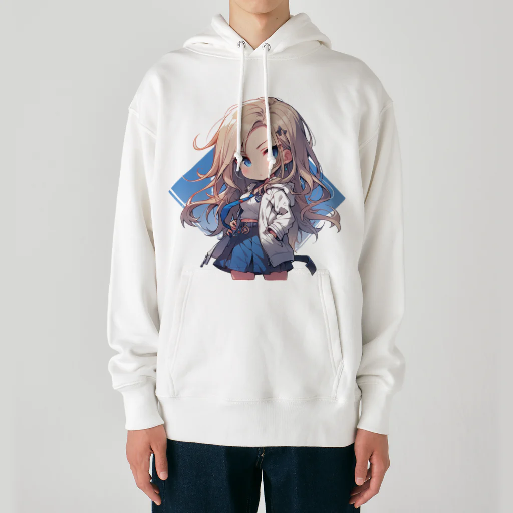 honoka_tの金髪ちびキャラ美少女 Heavyweight Hoodie