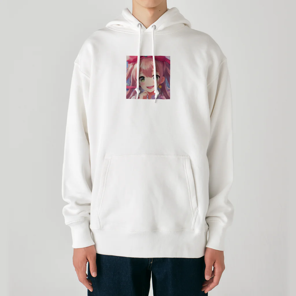 asanonnのリボン付きヘッドバンドな女の子 Heavyweight Hoodie