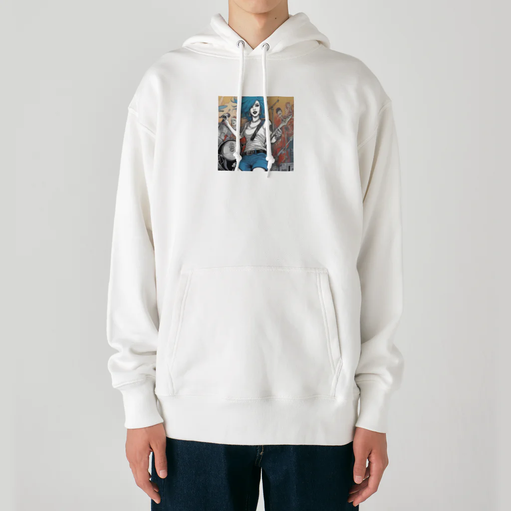 Kyon_IllustItemShopのロックシンガー Heavyweight Hoodie