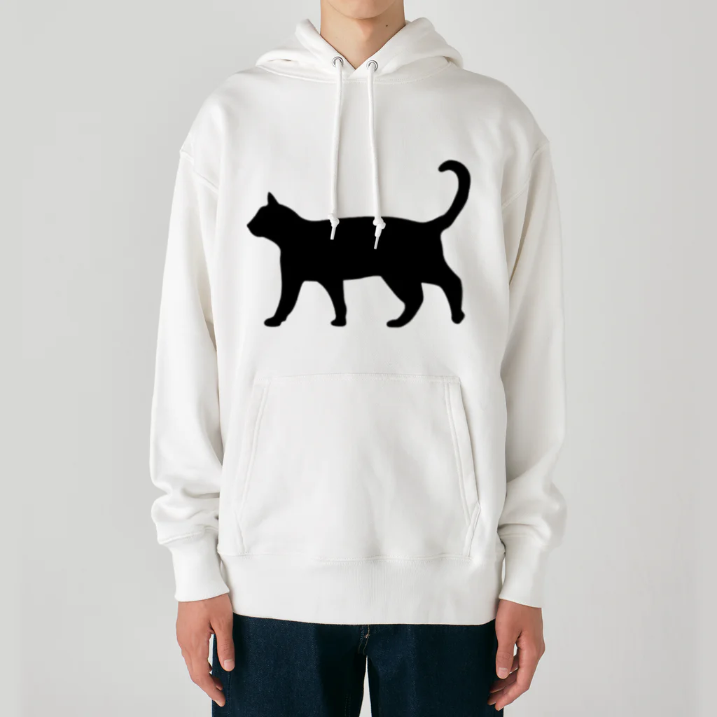 Teatime ティータイムの黒猫は見ていた　ねこ Heavyweight Hoodie