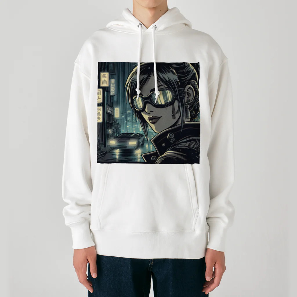 kangekiのサイバーパンクガールNo.33 Heavyweight Hoodie