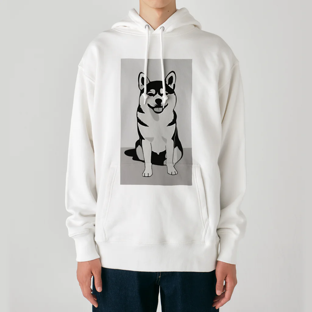 ワイルドワンズの柴犬のキュートなキャンバス Heavyweight Hoodie